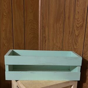 Mint Green Wooden Crate